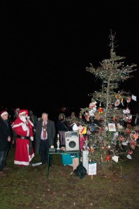 Mayor with Father Christmas - Hersham Green 14th Dec 2013